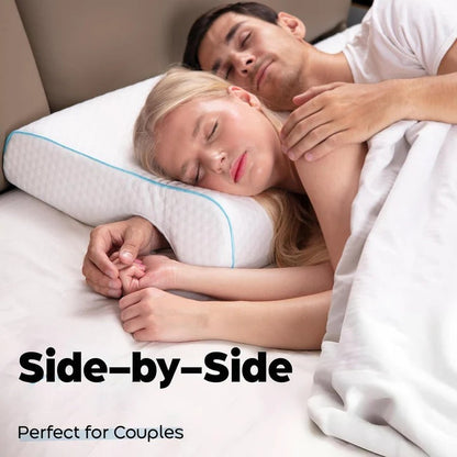 Couples Comfort Pillow with Arm Freedom and Supportive Design