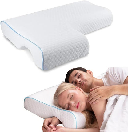 Couples Comfort Pillow with Arm Freedom and Supportive Design