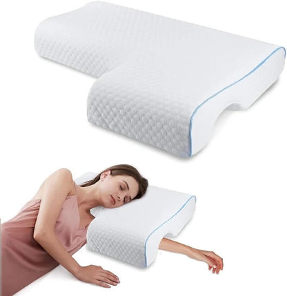 Couples Comfort Pillow with Arm Freedom and Supportive Design