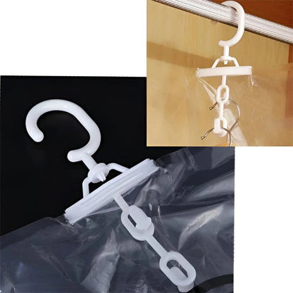 Compact Hanging Vacuum Seal Storage Bags, 4-Pack for Closet Decluttering
