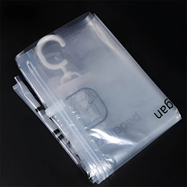 Compact Hanging Vacuum Seal Storage Bags, 4-Pack for Closet Decluttering