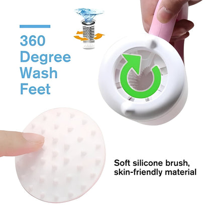 Compact Pet Paw Cleaner with 360° Gentle Scrubbing Action