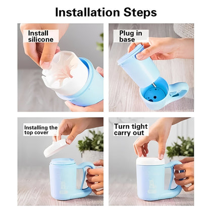 Compact Pet Paw Cleaner with 360° Gentle Scrubbing Action