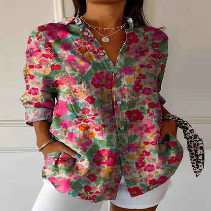 Chic Floral Cotton Blouse for Effortless Summer Style
