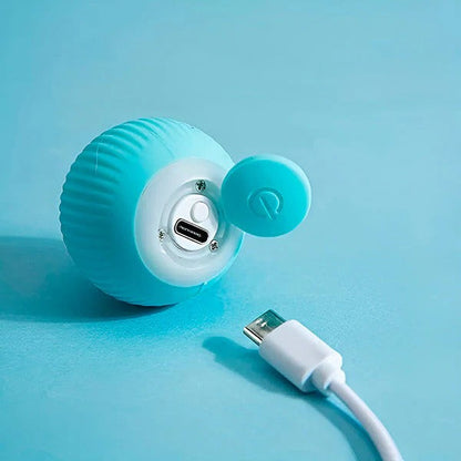 Smart Rechargeable Rolling Pet Play Ball for Cats & Dogs