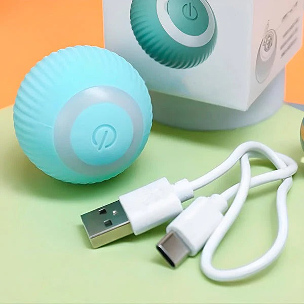 Smart Rechargeable Rolling Pet Play Ball for Cats & Dogs