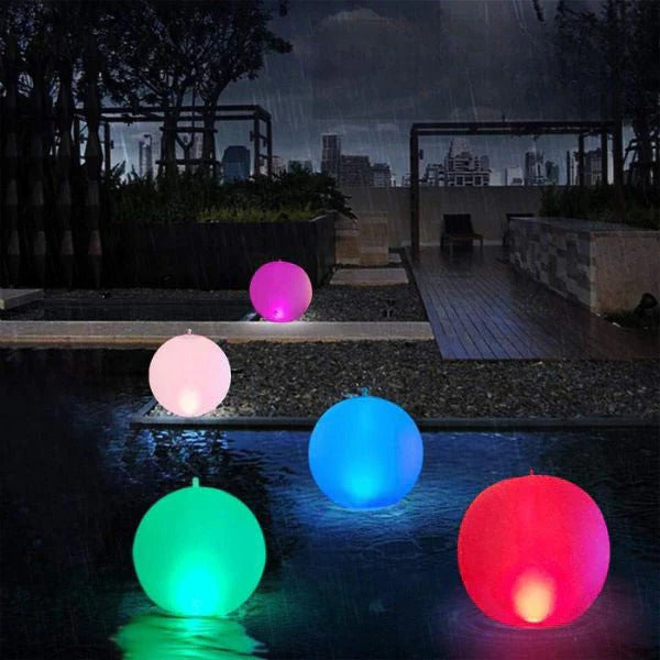 Floating LED Pool Light: Inflatable, Waterproof & Color-Changing