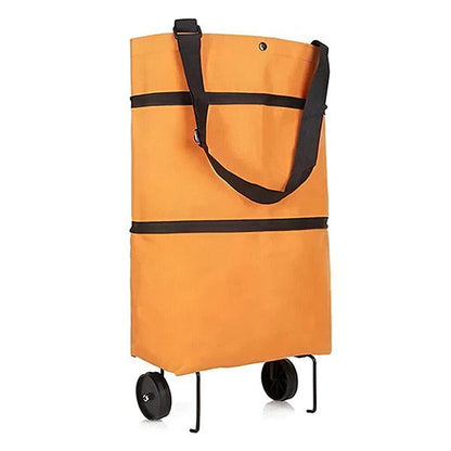 Compact Grocery Trolley with Collapsible Design for Effortless Storage