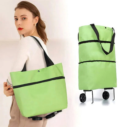 Compact Grocery Trolley with Collapsible Design for Effortless Storage