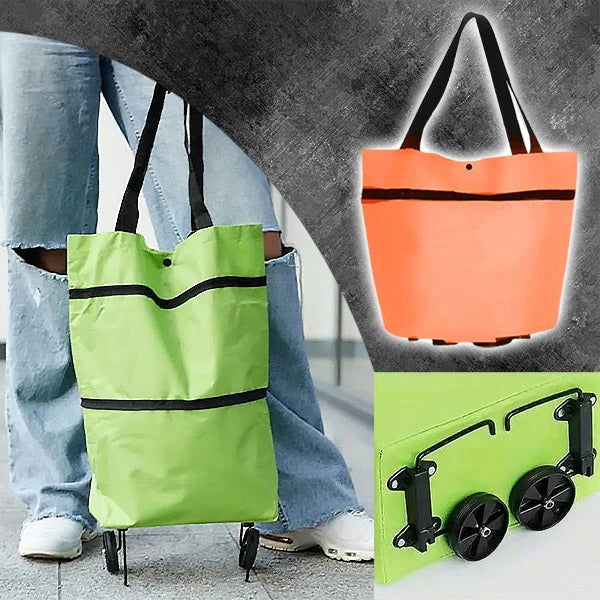 Compact Grocery Trolley with Collapsible Design for Effortless Storage