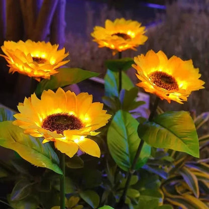 Charming Solar-Powered Sunflower Light for Your Garden