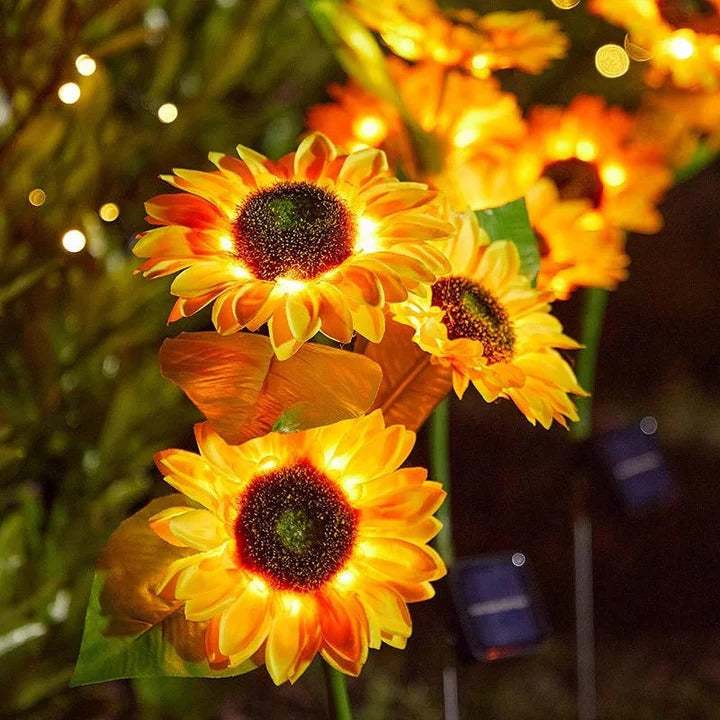 Charming Solar-Powered Sunflower Light for Your Garden