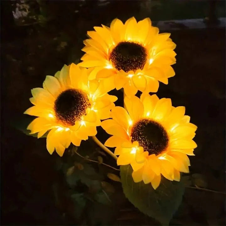 Charming Solar-Powered Sunflower Light for Your Garden