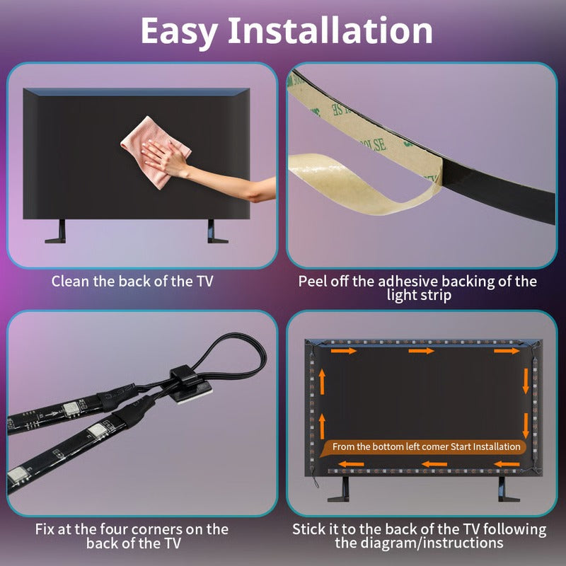 Enhanced RGB LED Backlight Kit with HDMI Sync and App Control
