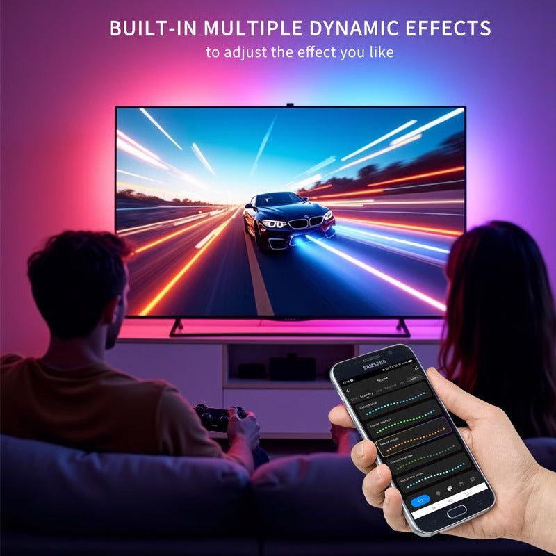 Enhanced RGB LED Backlight Kit with HDMI Sync and App Control