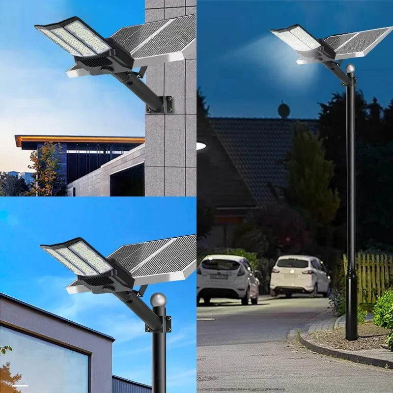 Solar-Powered Motion Light with Dual Panels for Outdoor Safety