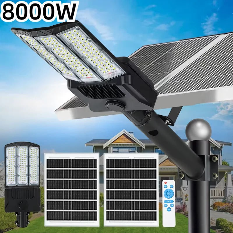 Solar-Powered Motion Light with Dual Panels for Outdoor Safety