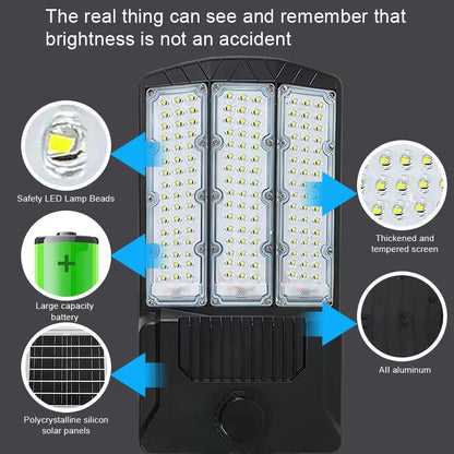 Solar-Powered Motion Light with Dual Panels for Outdoor Safety