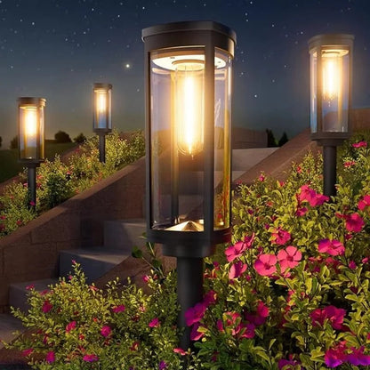 Eco-Friendly Solar Path Lights for Outdoor Spaces, Set of 2