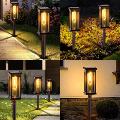 Eco-Friendly Solar Path Lights for Outdoor Spaces, Set of 2