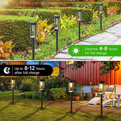 Eco-Friendly Solar Path Lights for Outdoor Spaces, Set of 2