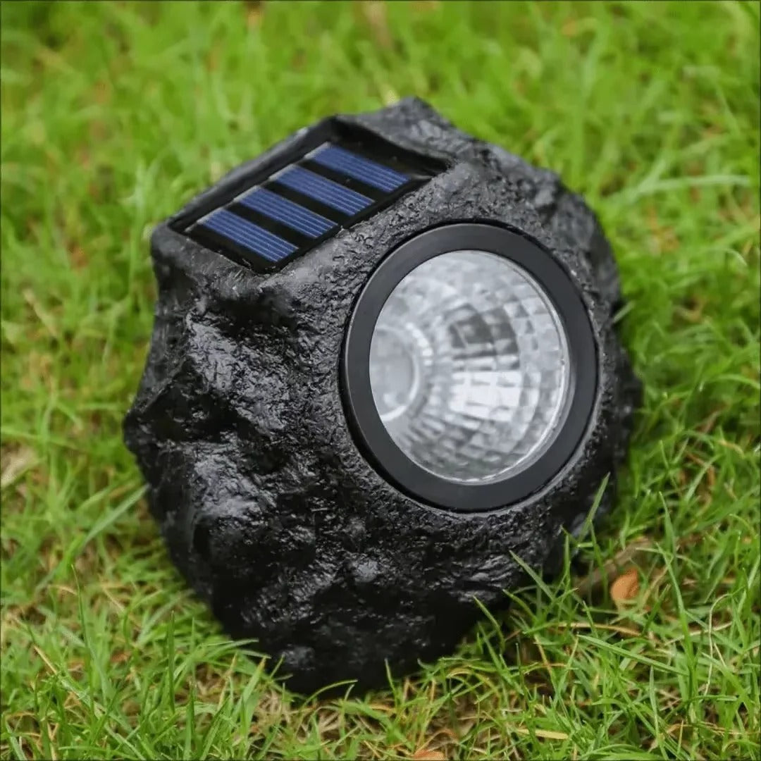 Natural Stone Solar Garden Light for Pathways and Landscapes