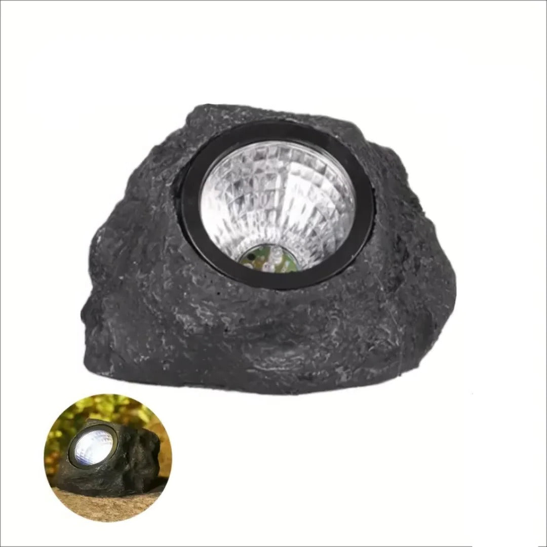 Natural Stone Solar Garden Light for Pathways and Landscapes