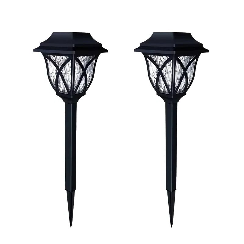 Eco-Friendly Solar Garden Path Lights with Automatic Glow, Set of 2