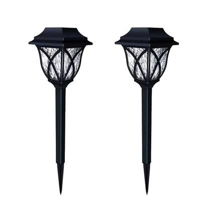 Eco-Friendly Solar Garden Path Lights with Automatic Glow, Set of 2