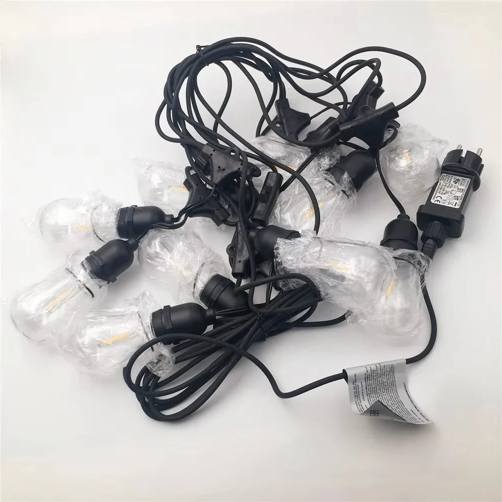20-Foot Weatherproof Vintage Bulb String Lights for Outdoor Spaces