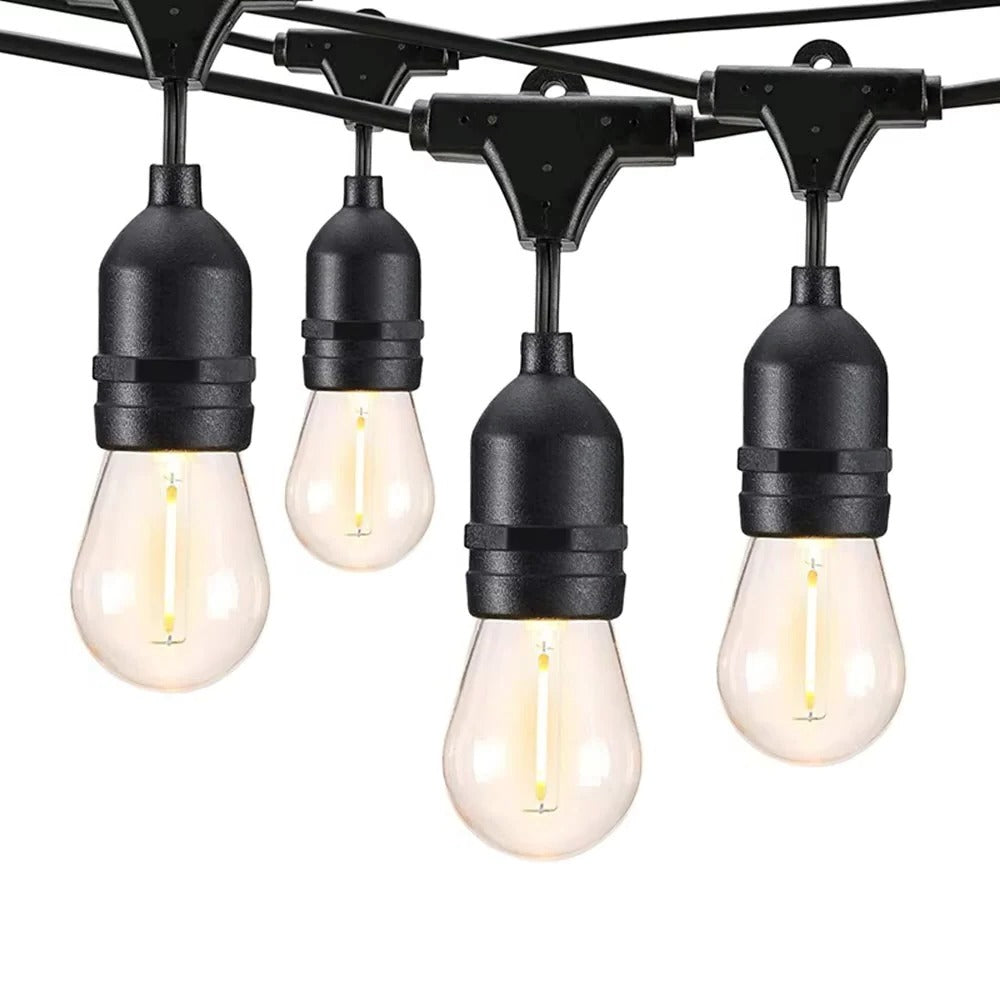 20-Foot Weatherproof Vintage Bulb String Lights for Outdoor Spaces