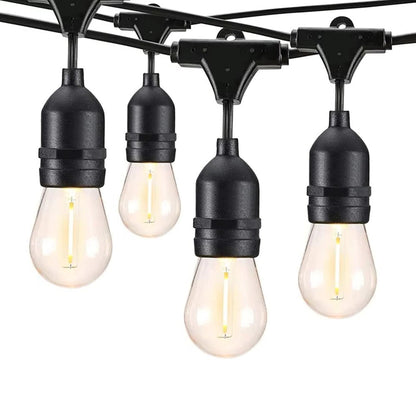 20-Foot Weatherproof Vintage Bulb String Lights for Outdoor Spaces