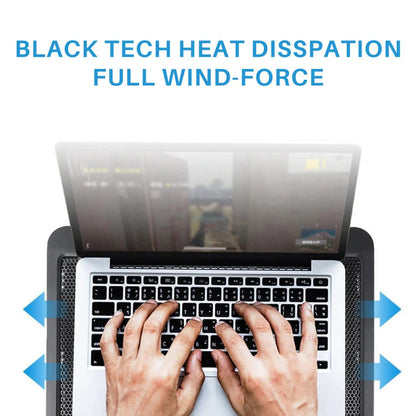 Advanced Laptop Cooling Station with Six Fans and LED Lights