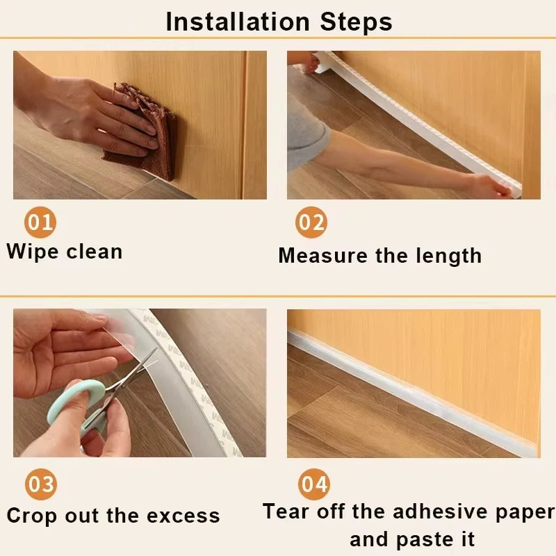 Flexible Weatherproof Seal Strip for Doors and Windows, 16.4 Feet