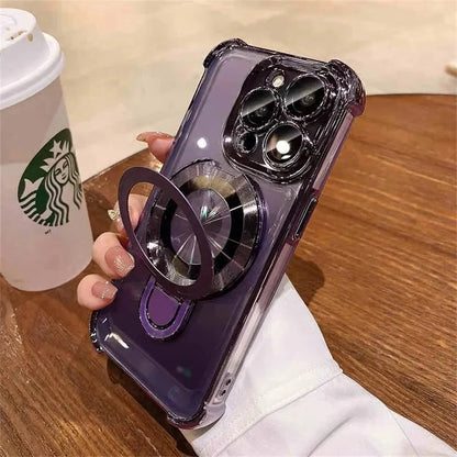 Slim Magnetic Phone Case with Integrated Stand for iPhone