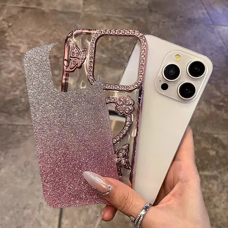 Radiant Butterfly Glamour Reflective Phone Case for iPhone