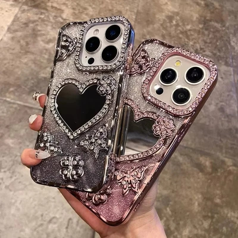 Radiant Butterfly Glamour Reflective Phone Case for iPhone