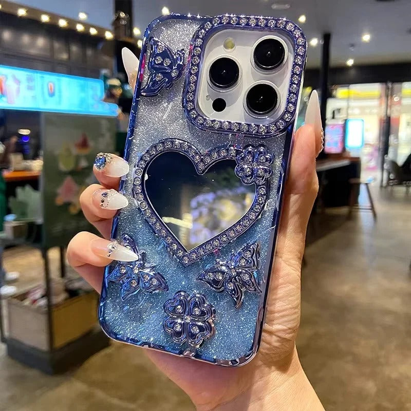 Radiant Butterfly Glamour Reflective Phone Case for iPhone
