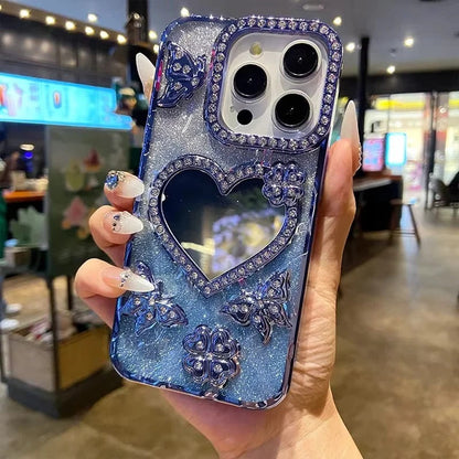 Radiant Butterfly Glamour Reflective Phone Case for iPhone