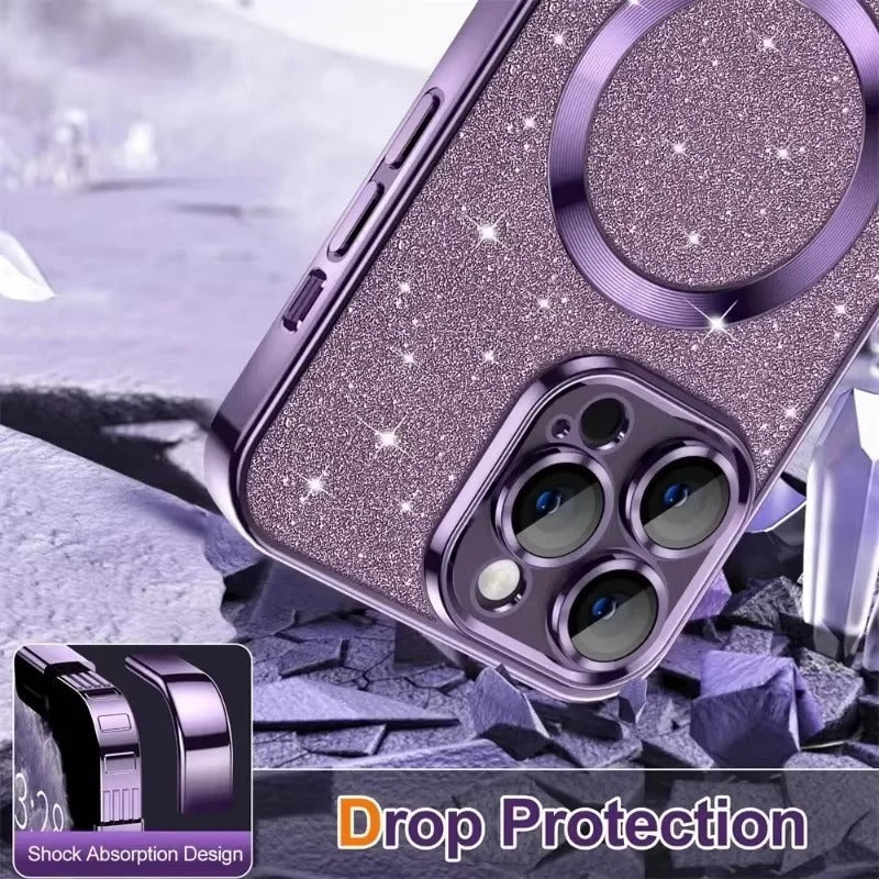 SparkleShield Slim iPhone Case with Magnetic Charging Support
