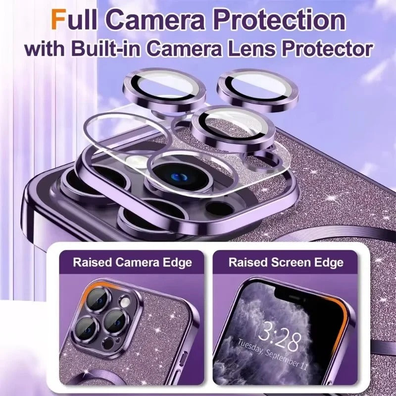 SparkleShield Slim iPhone Case with Magnetic Charging Support
