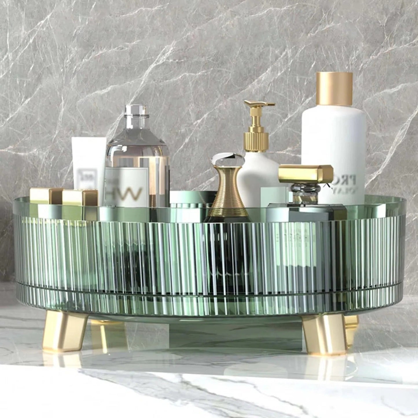 360-Degree Spinning Makeup Storage Solution for Easy Access