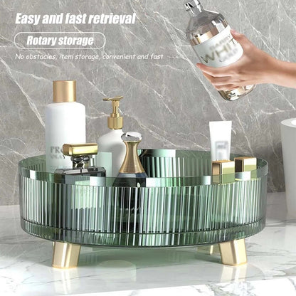 360-Degree Spinning Makeup Storage Solution for Easy Access