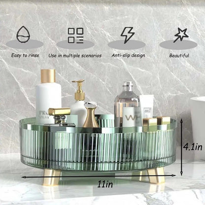 360-Degree Spinning Makeup Storage Solution for Easy Access