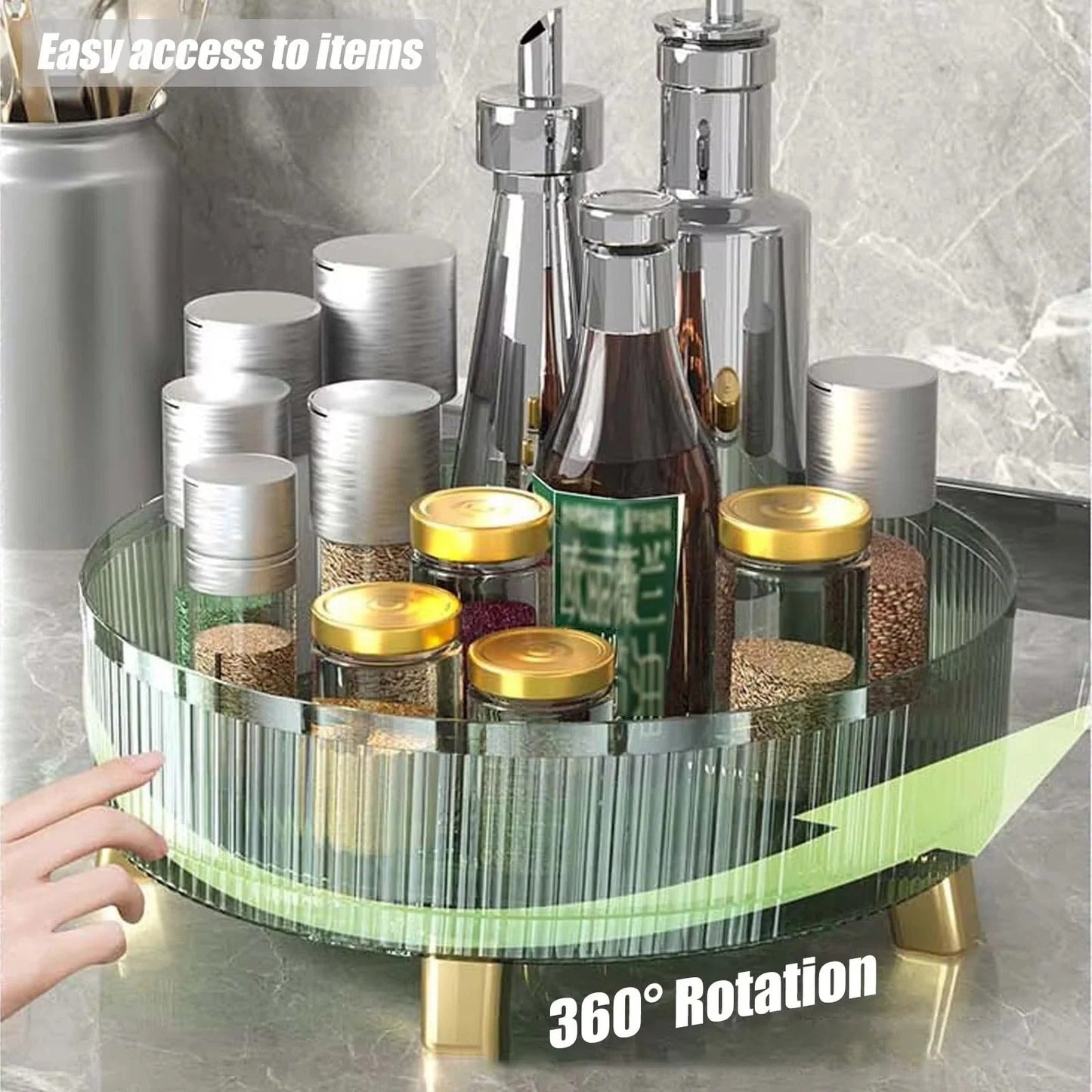 360-Degree Spinning Makeup Storage Solution for Easy Access