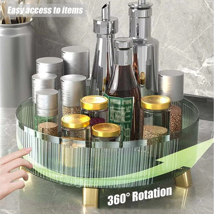 360-Degree Spinning Makeup Storage Solution for Easy Access