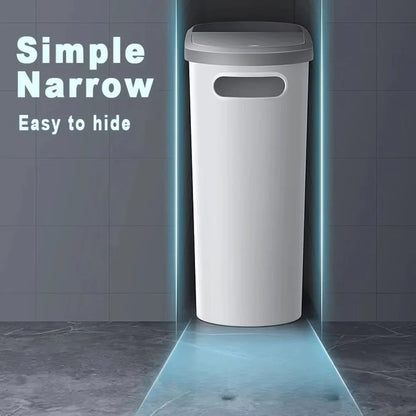 Sleek Trash Can with Push-Down Lid for Any Room