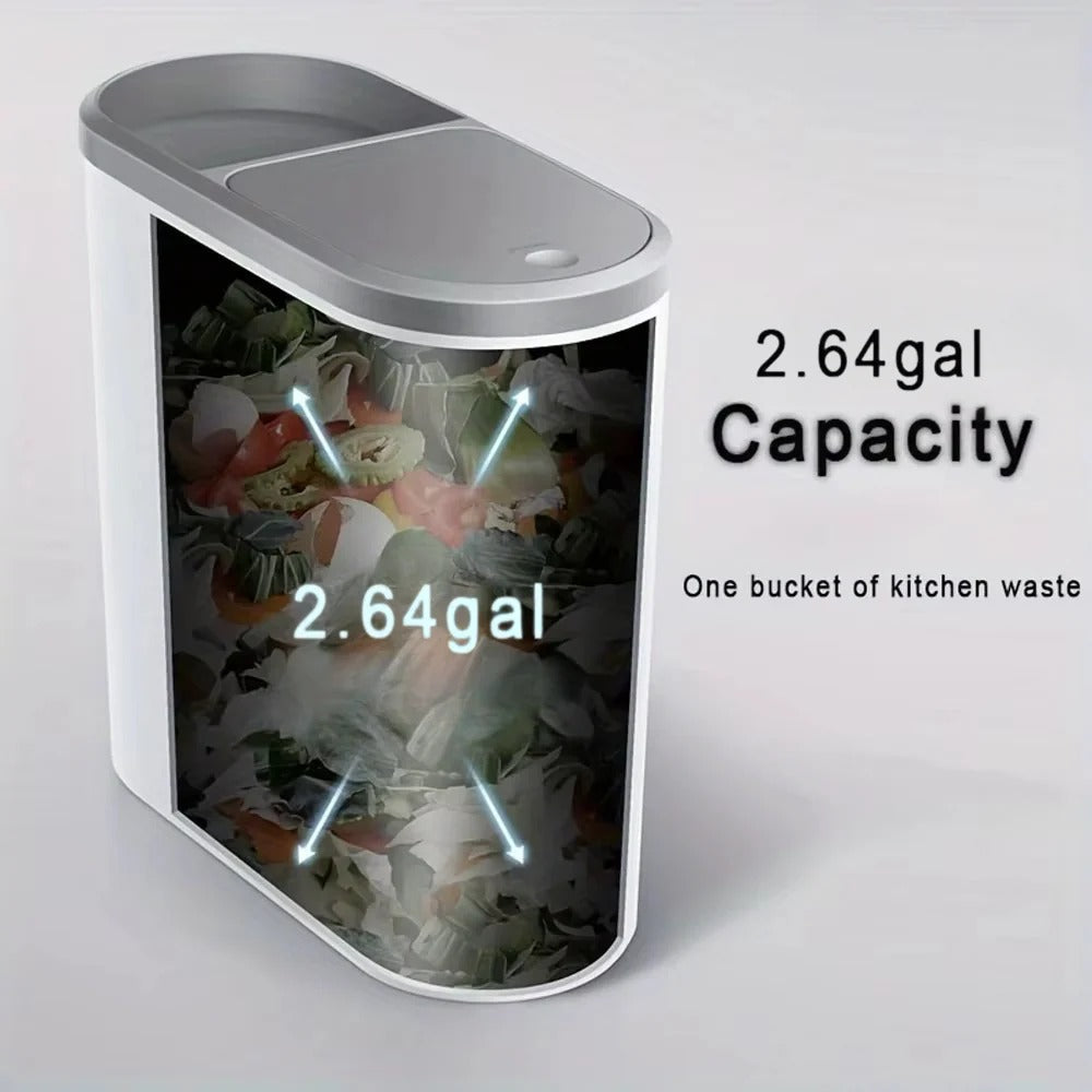 Sleek Trash Can with Push-Down Lid for Any Room