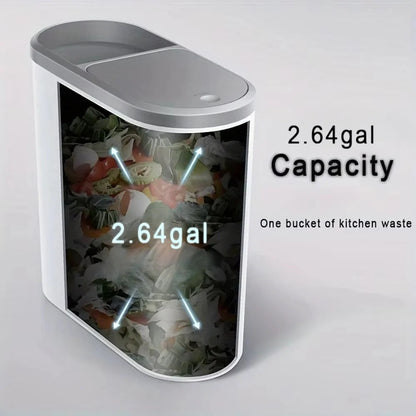 Sleek Trash Can with Push-Down Lid for Any Room