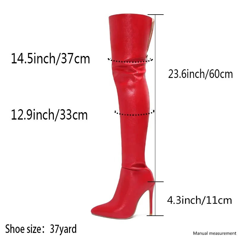 Elegant Waterproof Stiletto Boots with Slip-Resistant Sole